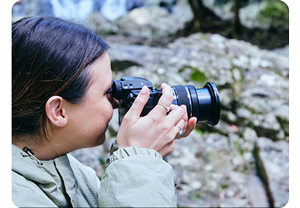 someone capturing an image with the fuji xh2