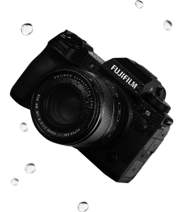 Fujifilm X-H2S Angled view with falling water