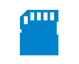 Blue SD card Icon