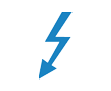 Blue Thunderbolt Icon