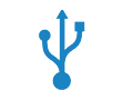 Blue USB Icon