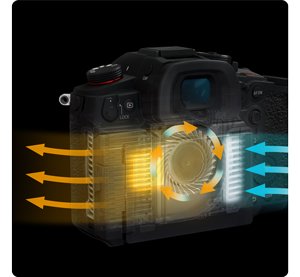 Image of Lumix GH7s improved internal cooling solution for longer recording times