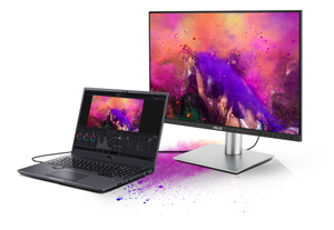 asus proart pa279cv monitor connected to a laptop using usb c