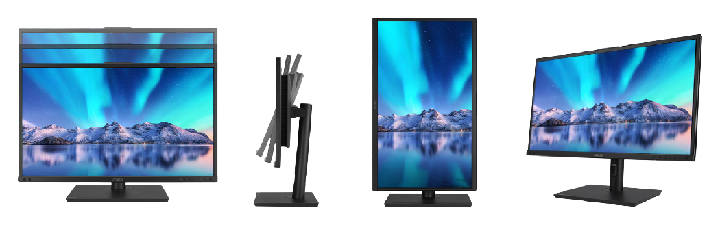 different posistions for the monitor, ASUS 26.9 ProArt 4K HDR OLED Display PA27DCE-K