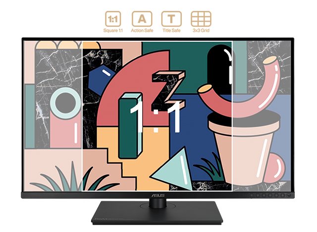 asus proart pa329cv with safety overlay