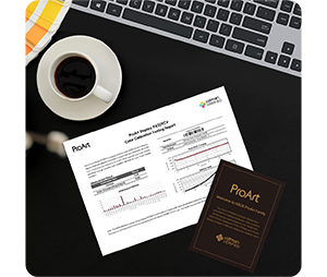 asus proart pa329cv calibration report on a black desk