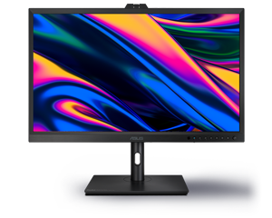 ASUS ProArt PA32DC 32 inch Profesional OLED Monitor with colour wave background image