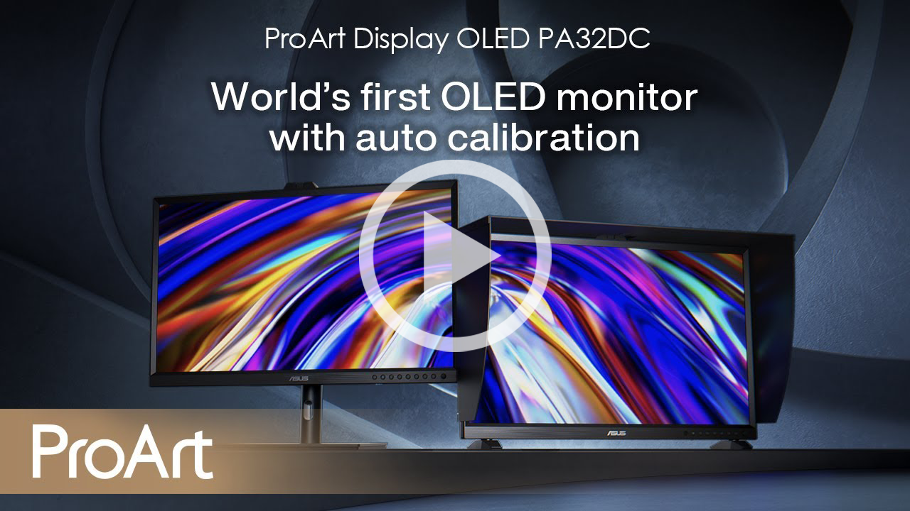 Youtube Video Thumbnail for ASUS ProArt PA32DC world's first OLED monitor with auto calibration