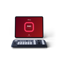 control surface with maki studio app running on a ipad