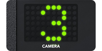 number 3 Individual camera LED dot Indicator with air and preview status