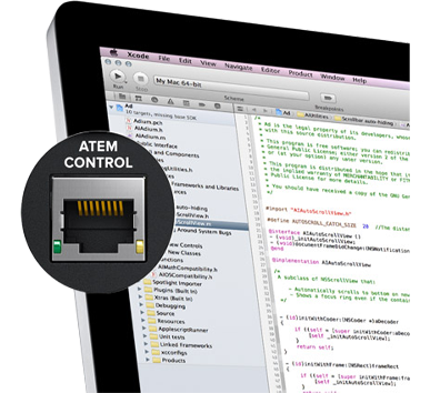 atem mini extreme developer sdk interface on an ipad