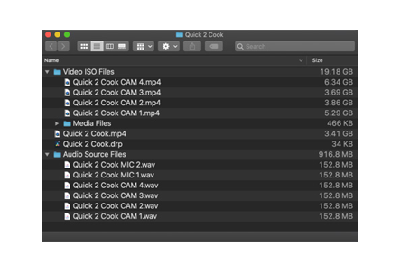example of blackmagic atem mini sperate iso recordings