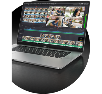 davinci resolve on a laptop
