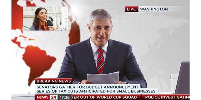 picyure in picture news broadcast example using the atem mini extreme