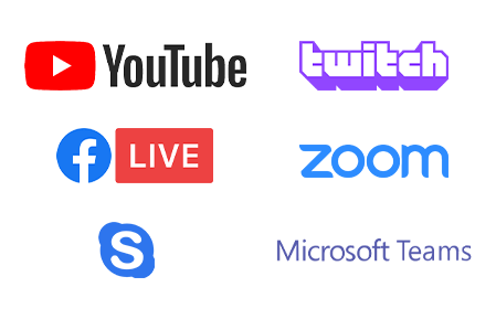 atem mini extreme streaming platform logos