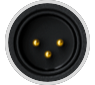 3 Pin XLR port close up image