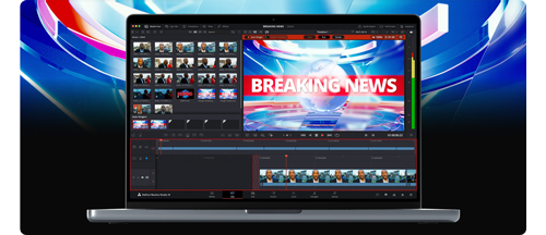 Blackmagic Design DaVinci Resolve 19 open on apple macbook