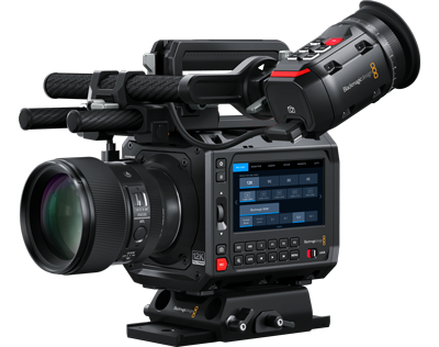 image of Blackmagic PYXIS 12K camera with EVF and Lens mounted