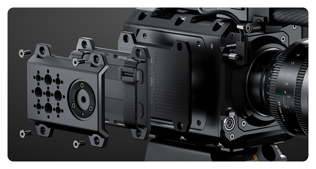breakdown of the blackmagic pyxis 12k side plate