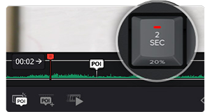 Video timeline with close up of DaVinci resolve Replay Editor Sequence buttons