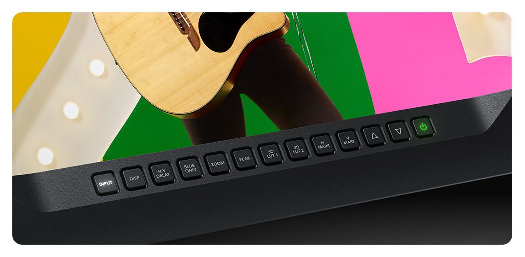 close up of the blackmagic smartview 4k buttons