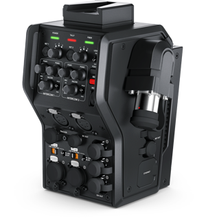 angled photo of the blackmagic design camera fiber converter