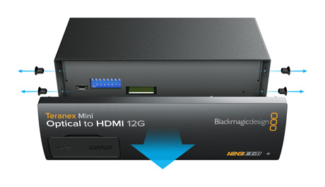blackmagic converter front panel removal