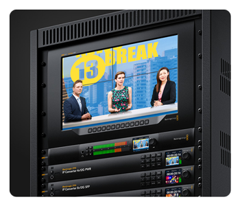 rackmounted blackmagic 2110 IP converter