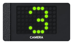 blackmagic camera controller camera number display