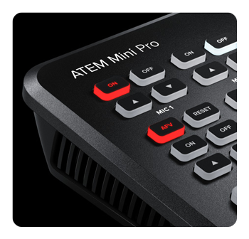 close up of the blackmagic atem