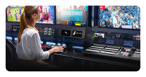 Blackmagic hyperdeck shuttle 4k pro being used in a broadcast studio
