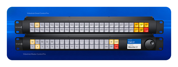blackmagic videohubs stacked on top of each other