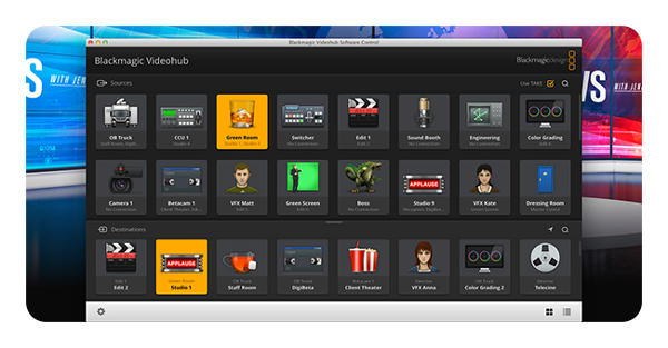 blackmagic videohub software interface