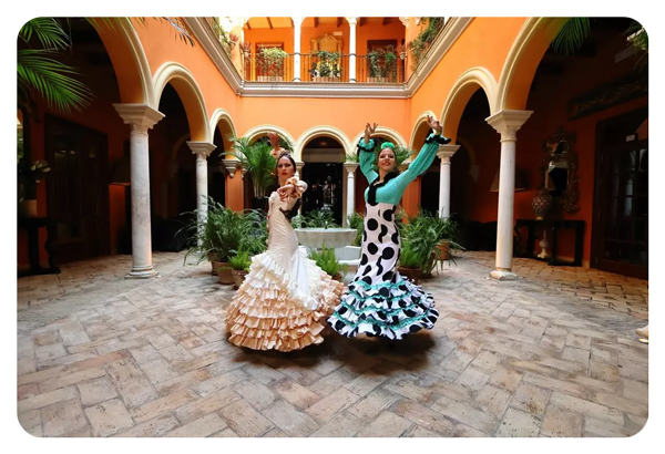 dancers in a courtyard taken on the canon r10 camera