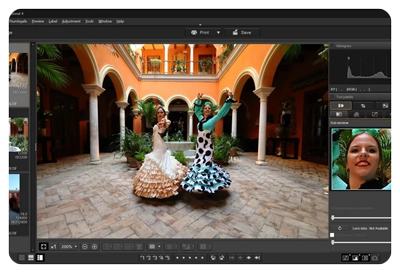 example of post production used on an image of dancers captured with the canon r10