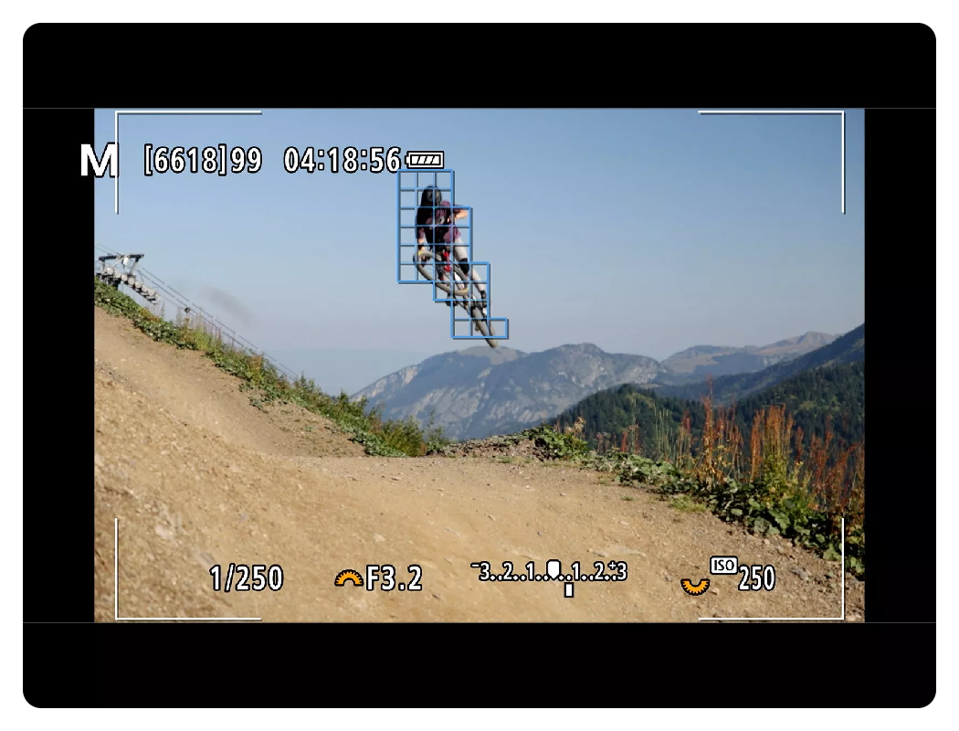example of ai autofocus interface on the canon r6 mark ii