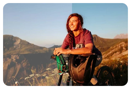 image of a bmx rider resting taken on the canon r6 mark ii
