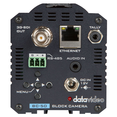 Rear photograph of the BC-50 camera showcasing all of the connections and controls