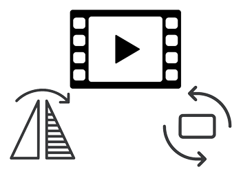 illustraion demonstrating the datavideo video decoder video flipping and roatting