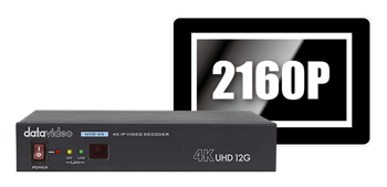 datavideo video decoder with 2160p in a black box behind it