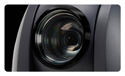 close up of the datavideo ptz camera lens