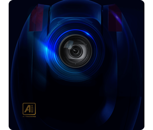 graphical image of datavideo ptc-305 camera as blue outline with clear lens