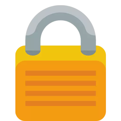 illustrated icon of yellow padlock