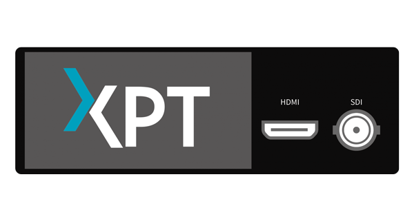 Datavideo XPT logo on black background with Hdmi and SDI port icons
