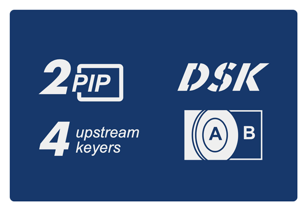 Image of Datavideo SE-4000 Key features, PIP, DSK, upstream keyers and built in transitions