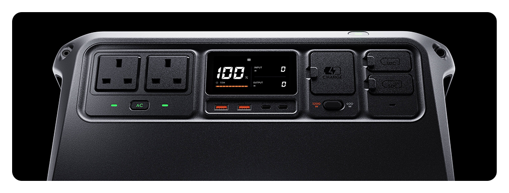 close up of the DJI portable power station
