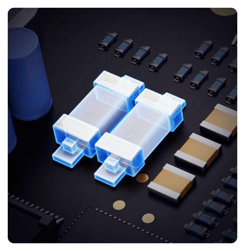 internal image of the DJI portable power station showing the fuses