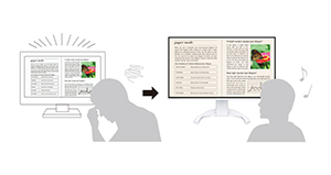 illustration of EIZO monitor Paper Mode blue light reduction feature