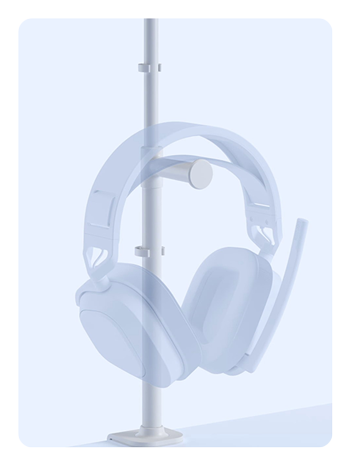 close up of the headset stand on the Clamp for Key Light Neo