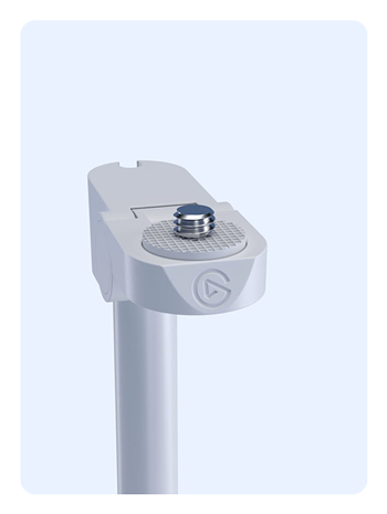close up of the mounting screw on the Stand for Key Light Neo